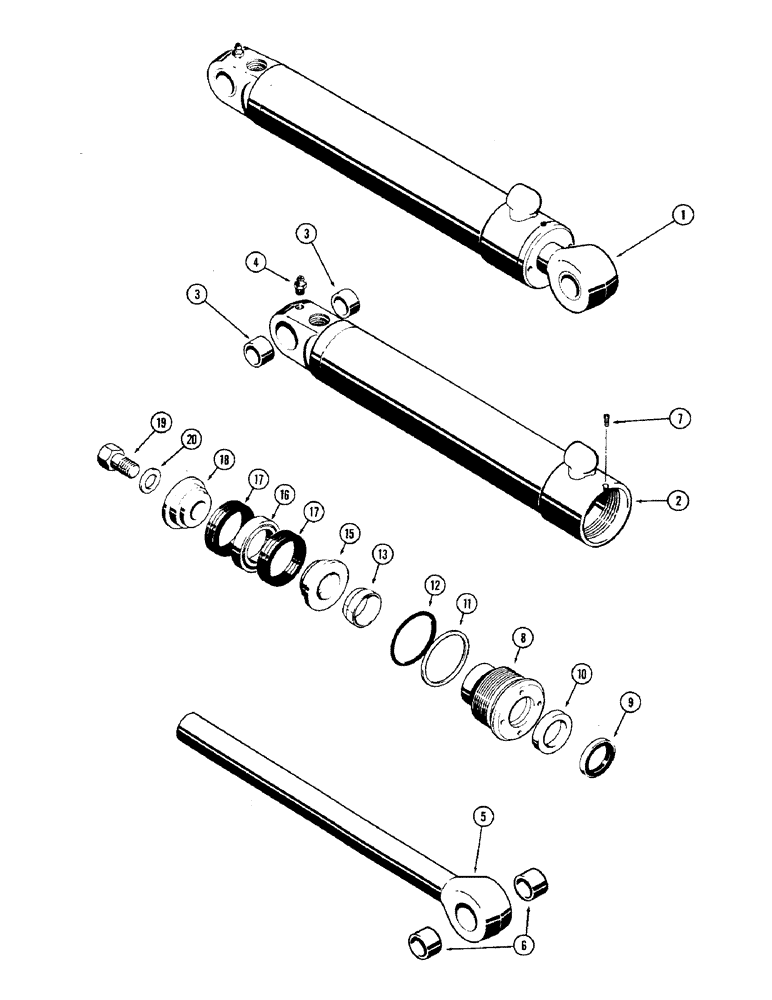 Схема запчастей Case 680CK - (214) - G32601 BACKHOE STABILIZER CYLINDER (35) - HYDRAULIC SYSTEMS