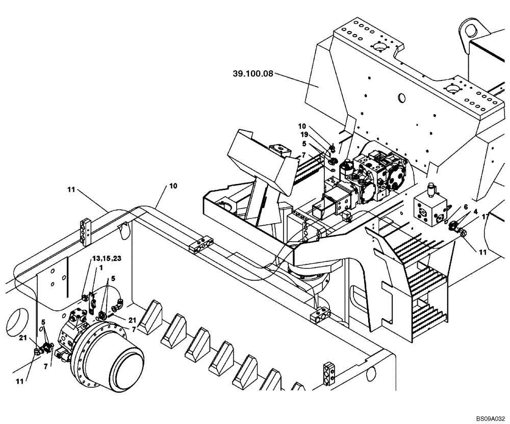 Схема запчастей Case SV212 - (35.353.05[02]) - LINES, FRONT DRUM DRIVE - ASN DDD003016 (35) - HYDRAULIC SYSTEMS