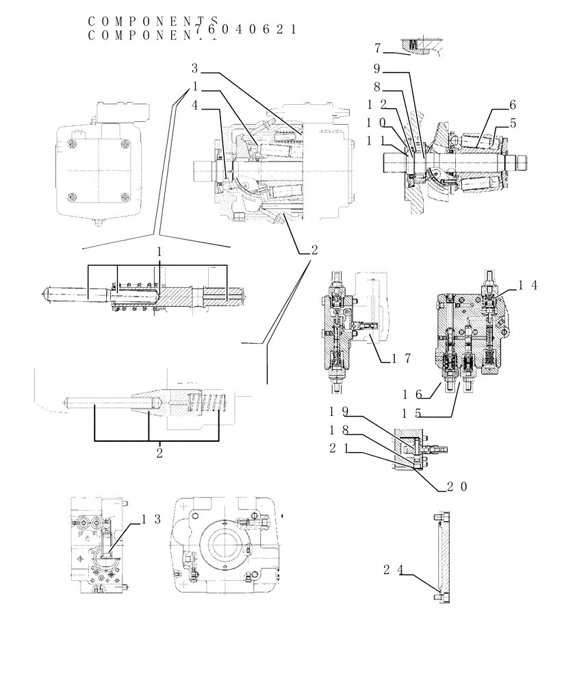 Схема запчастей Case 1850K - (3.435[02]) - EQUIPMENT PUMP (07) - HYDRAULIC SYSTEM/FRAME