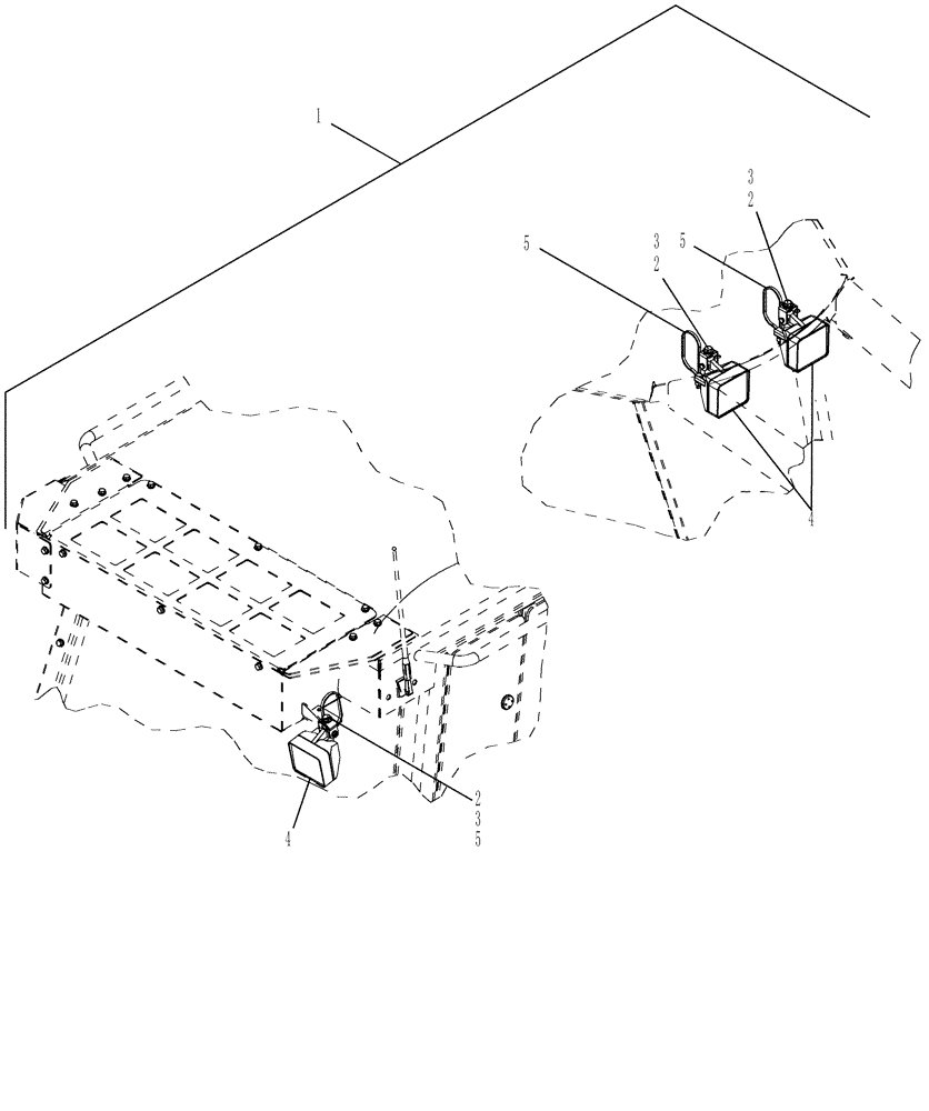 Схема запчастей Case 650L - (55.404.02) - LAMPS, CAB 2X1 (55) - ELECTRICAL SYSTEMS