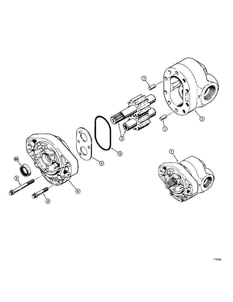 Схема запчастей Case 1530 - (080) - HYDRAULIC PUMPS (08) - HYDRAULICS