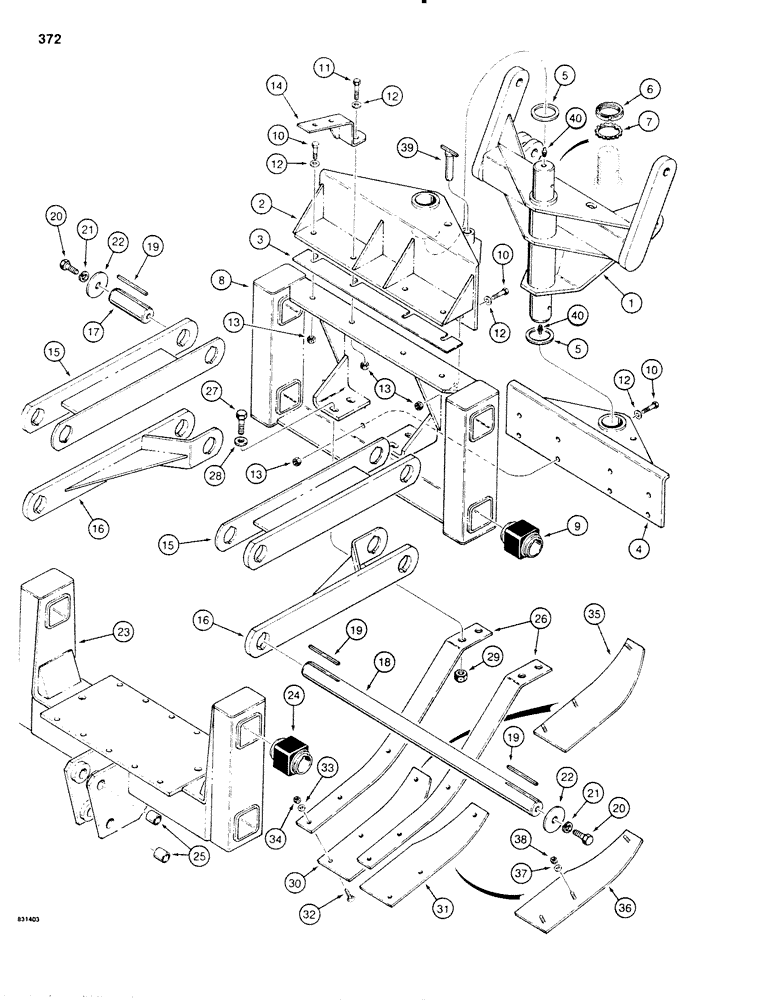 Схема запчастей Case SD100 - (372) - LINE LAYER FRAME (89) - TOOLS