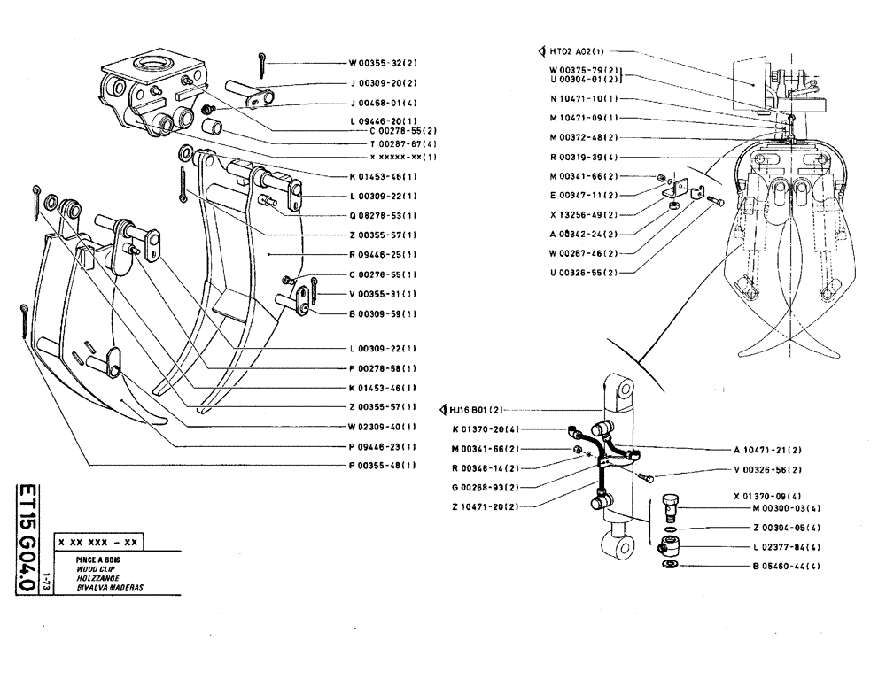 Схема запчастей Case TY45 - (ET15 G04.0) - WOOD CLIP (18) - ATTACHMENT ACCESSORIES