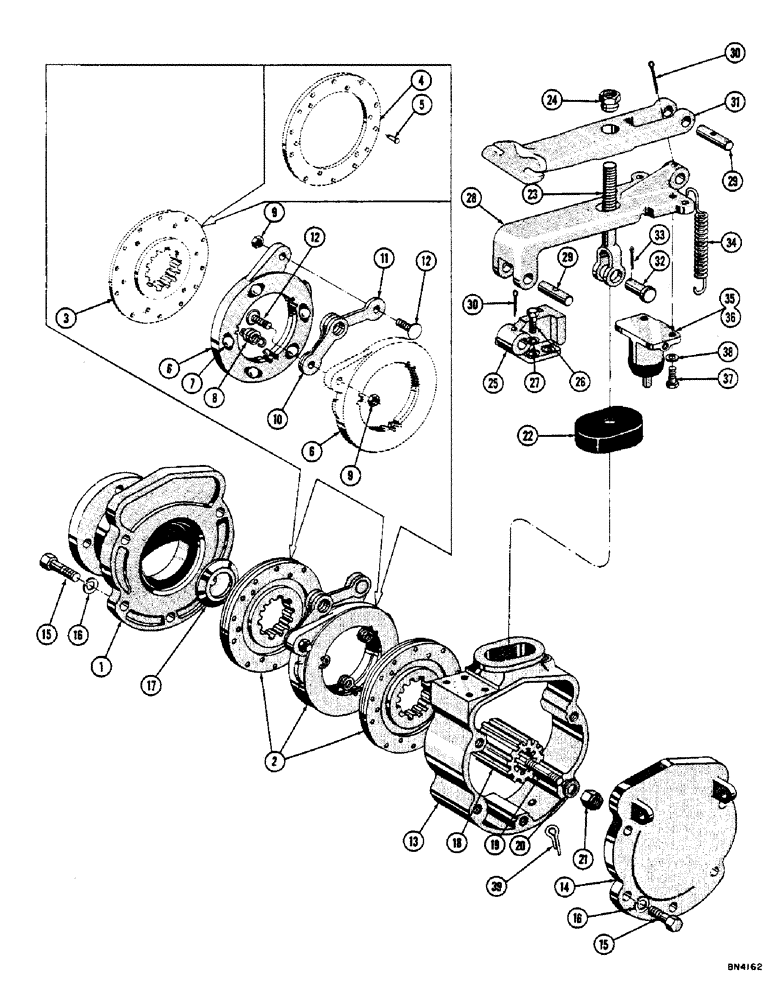 Схема запчастей Case 800 - (100) - HYDRAULIC BRAKES (DISC TYPE) (TYPE II) (07) - HYDRAULIC SYSTEM