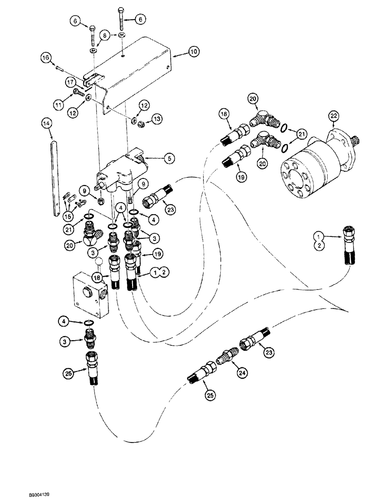 Схема запчастей Case MAXI-SNEAKER - (08-022) - HYDRA-BORER HYDRAULIC CIRCUIT (08) - HYDRAULICS