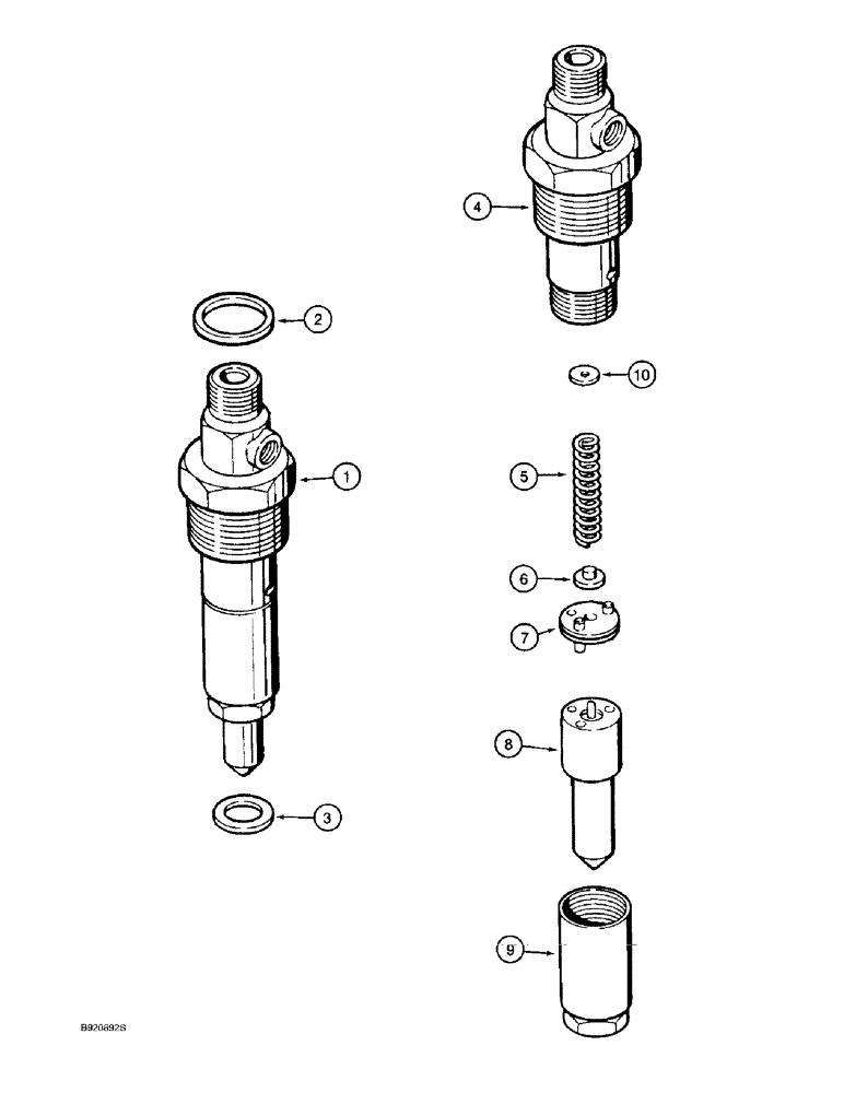 Схема запчастей Case 590L - (3-12) - FUEL INJECTION NOZZLE, 4T-390 ENGINE (03) - FUEL SYSTEM