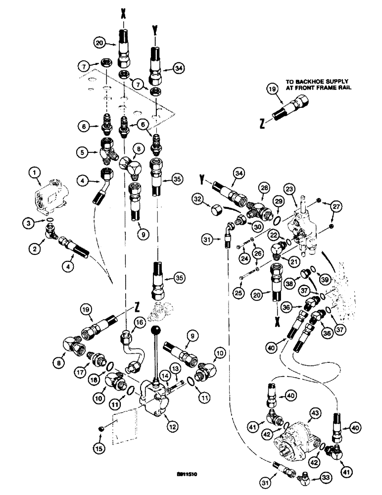 Схема запчастей Case 660 - (8-106) - HYDRA-BORER HYDRAULIC CIRCUIT (08) - HYDRAULICS