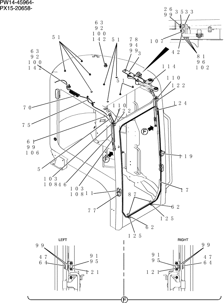 Схема запчастей Case CX31B - (744-27[4]) - CAB ASSY (COOLER) (36) - PNEUMATIC SYSTEM