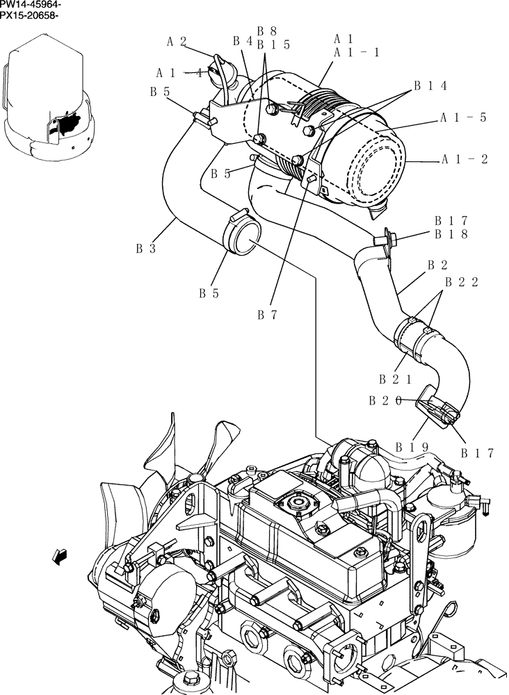 Схема запчастей Case CX31B - (041-17[1]) - CLEANER ASSEMBLY, AIR (CAB) (00) - GENERAL & PICTORIAL INDEX