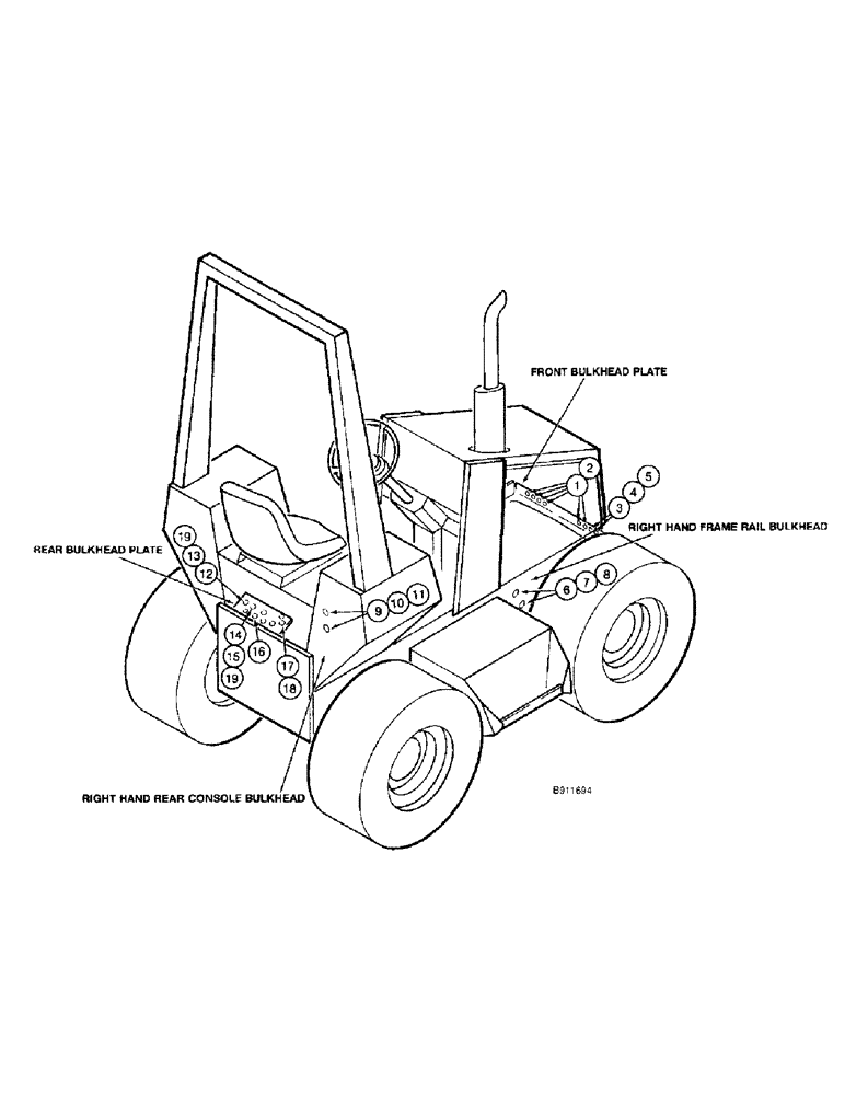 Схема запчастей Case 660 - (1-14) - PICTORIAL INDEX, ATTACHMENT HYDRAULIC CIRCUITS (00) - PICTORIAL INDEX