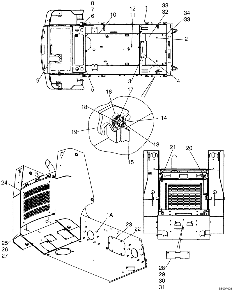 Схема запчастей Case 410 - (09-12) - CHASSIS (09) - CHASSIS