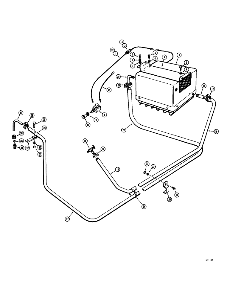 Схема запчастей Case W9C - (256) - CAB HEATER (09) - CHASSIS