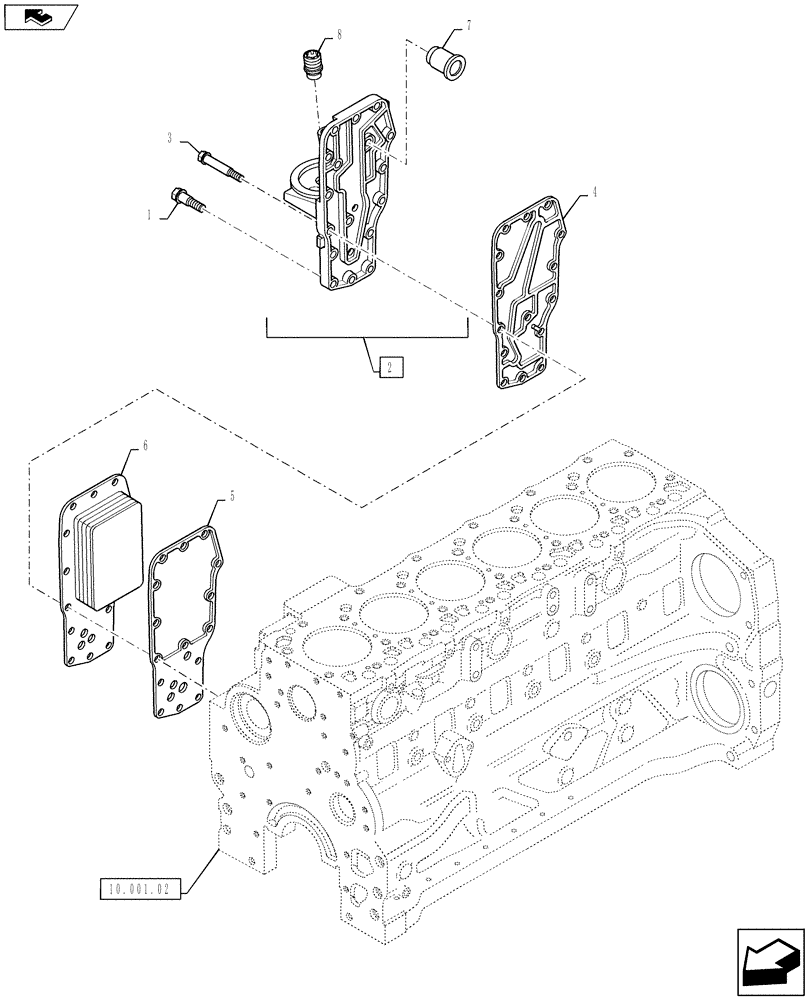 Схема запчастей Case F4DFE613B A004 - (10.408.01) - HEAT EXCHANGER - ENGINE (10) - ENGINE