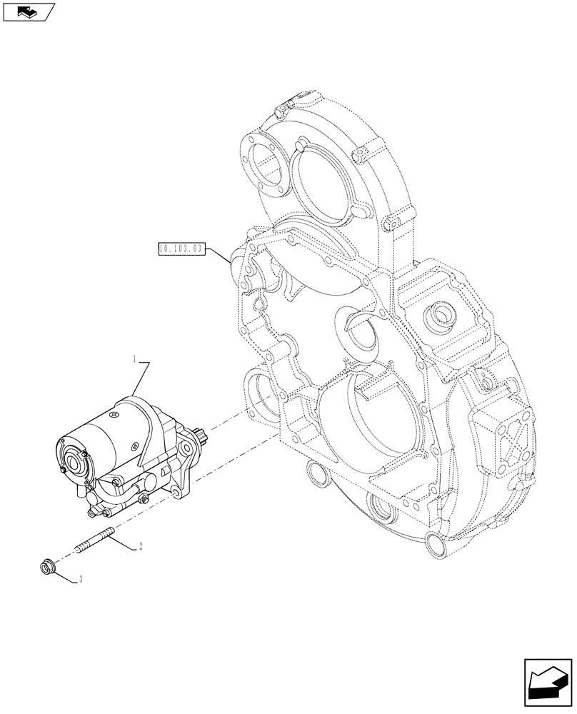 Схема запчастей Case F2CE9684C E020 - (55.201.01) - STARTER MOTOR (99457805) (55) - ELECTRICAL SYSTEMS