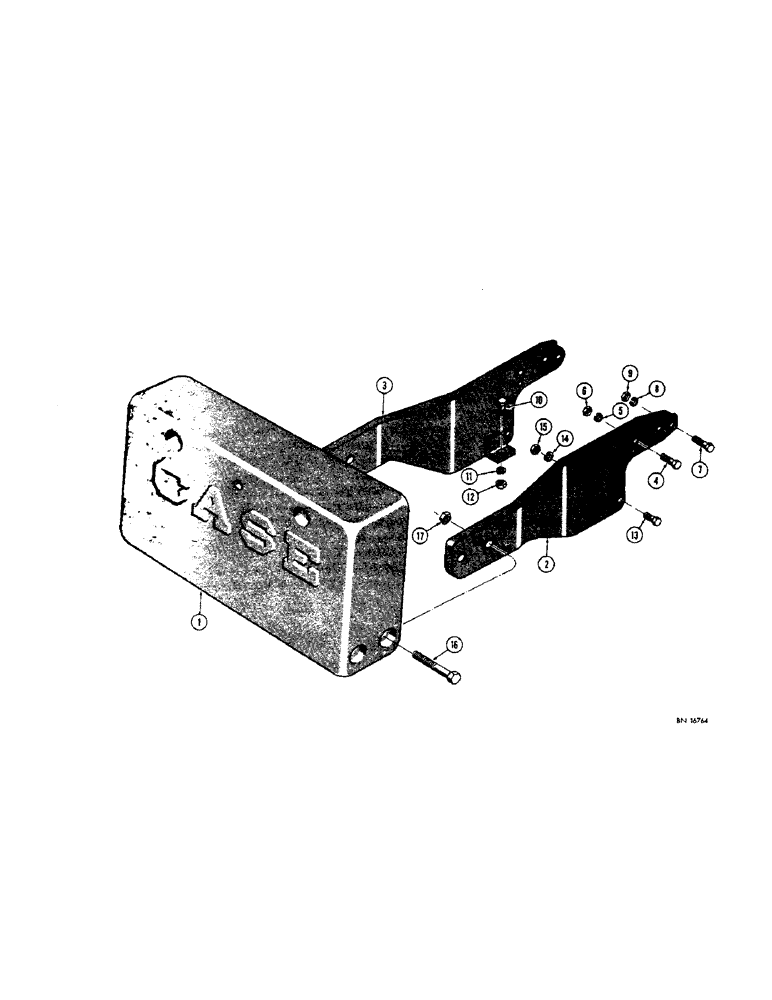 Схема запчастей Case 310G - (199A[1]) - BUCKET TEETH (05) - UPPERSTRUCTURE CHASSIS