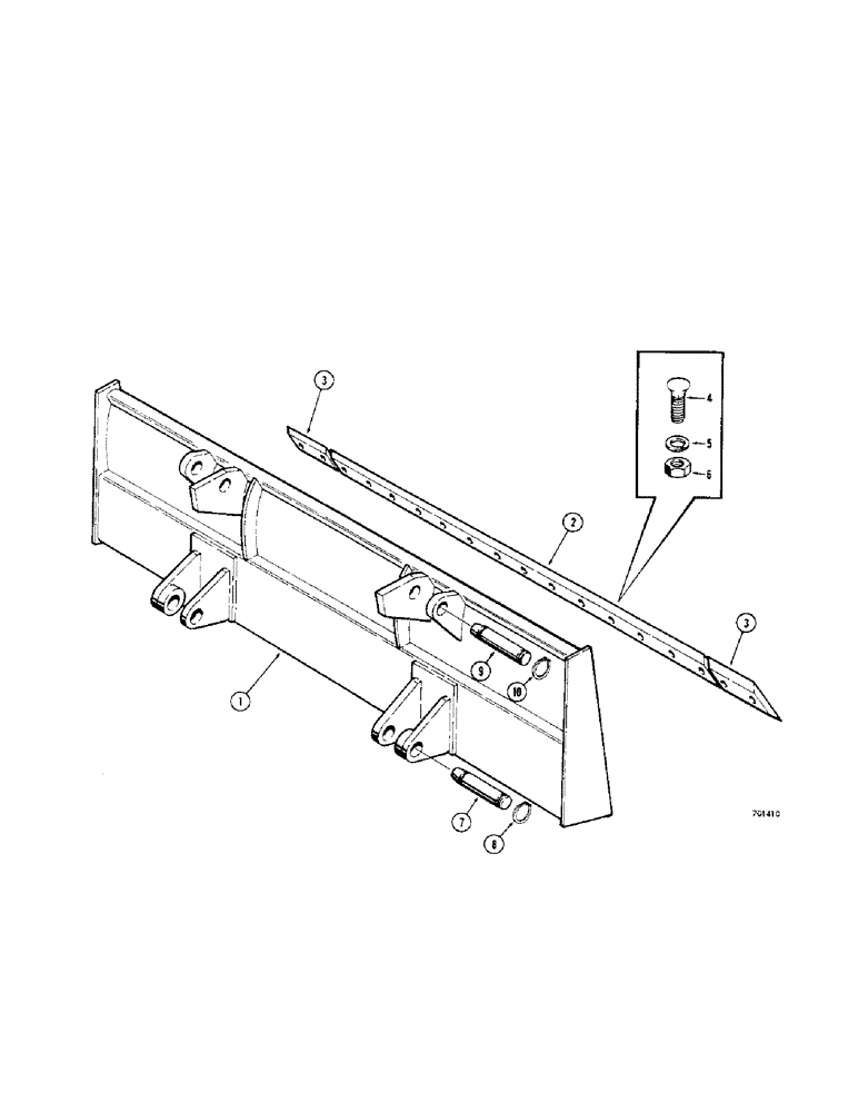 Схема запчастей Case 310G - (152[1]) - BULLDOZER BLADE FOR DOZER (05) - UPPERSTRUCTURE CHASSIS