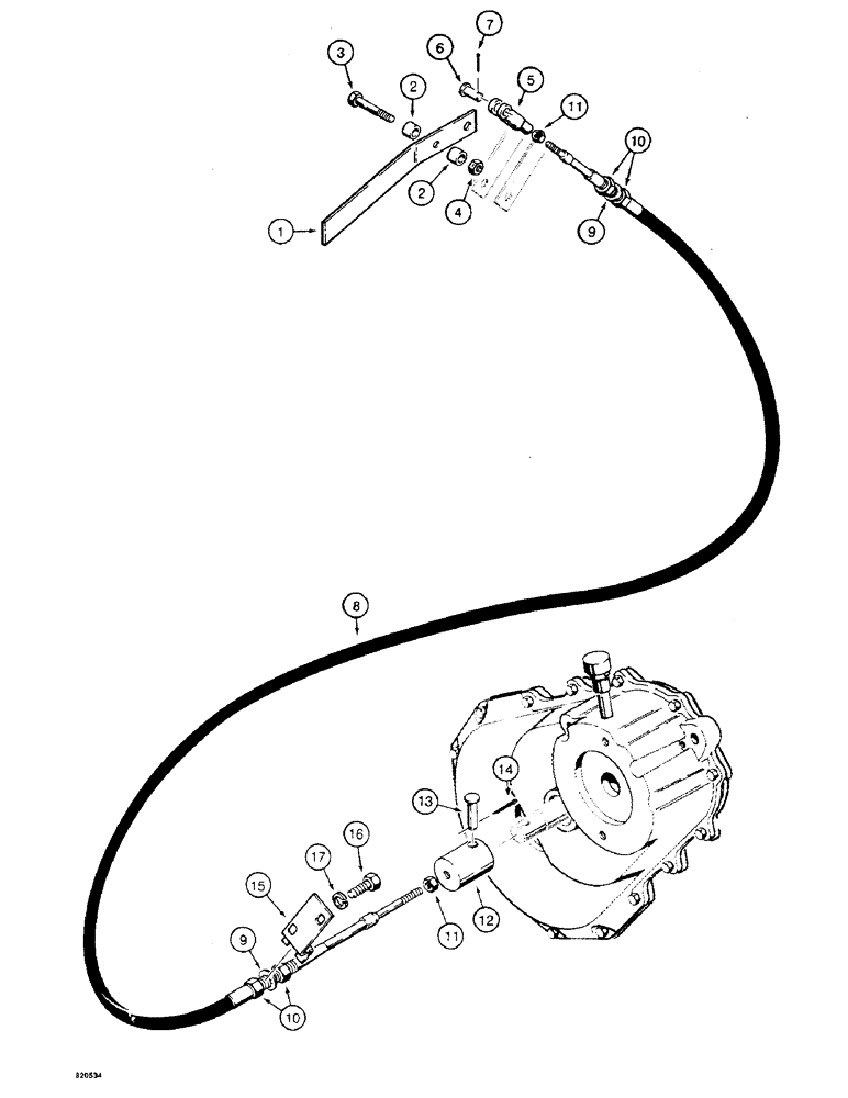 Схема запчастей Case W4 - (096) - TRANSMISSION RANGE SELECTOR CONTROLS, 2.1 LITRE ENGINE (06) - POWER TRAIN