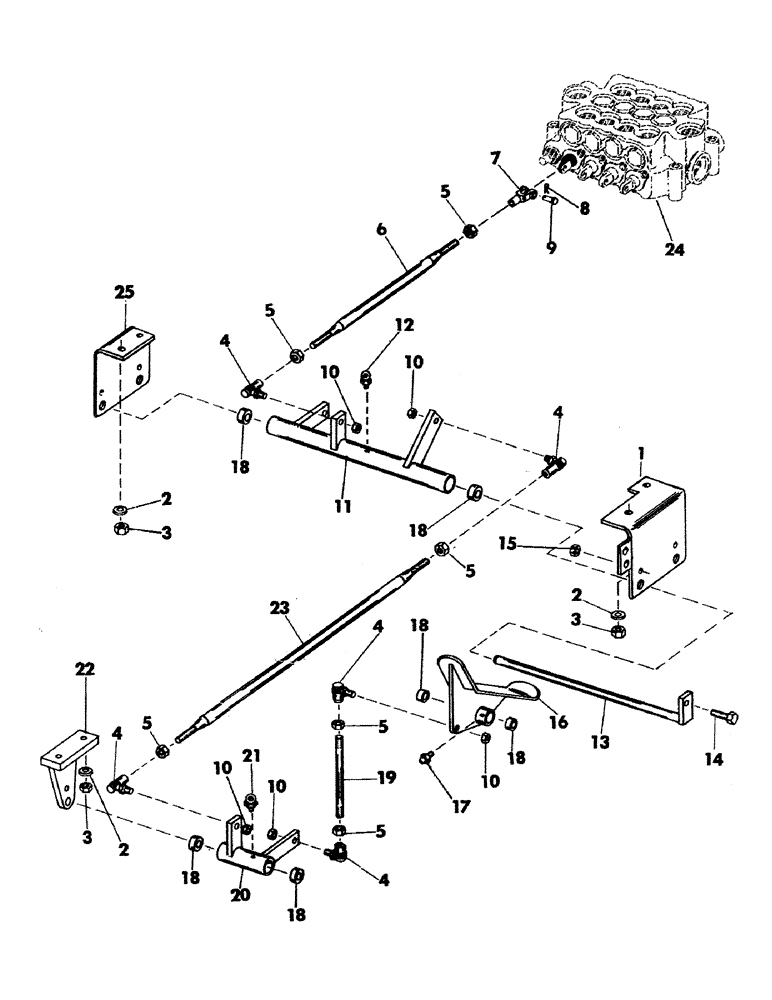 Схема запчастей Case 35YC - (043) - SWING PEDAL CONTROL AND LINKAGE (05) - UPPERSTRUCTURE CHASSIS