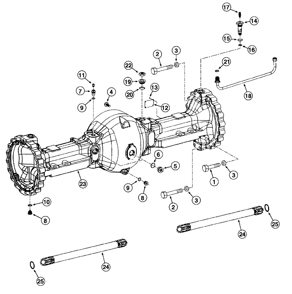 Схема запчастей Case 621C - (06-079A) - AXLE, REAR HOUSING ASN JEE0123546 (06) - POWER TRAIN