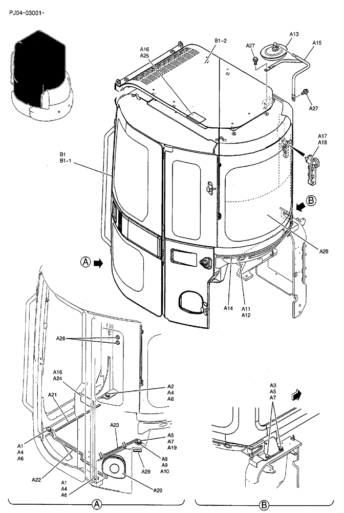 Схема запчастей Case CX50B - (06-006) - CAB INSTAL (COOLER) P/N PW02C00043F1 OPTIONAL PARTS