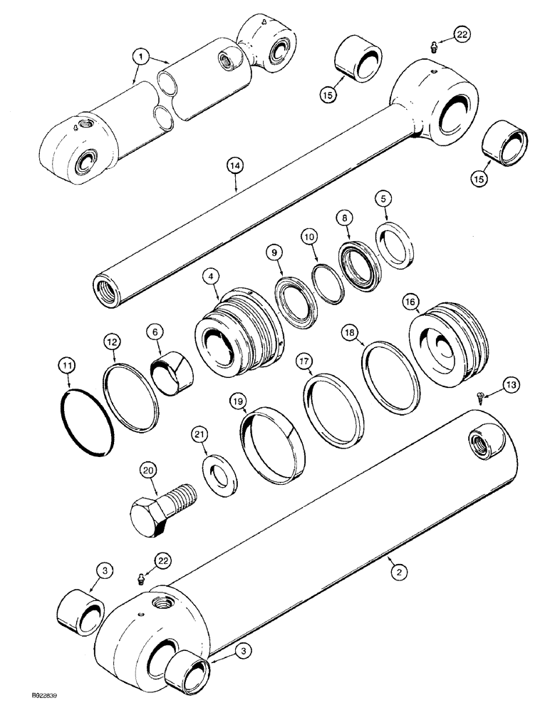 Схема запчастей Case 580SK - (8-135A) - BACKHOE DIPPER CYLINDER (08) - HYDRAULICS