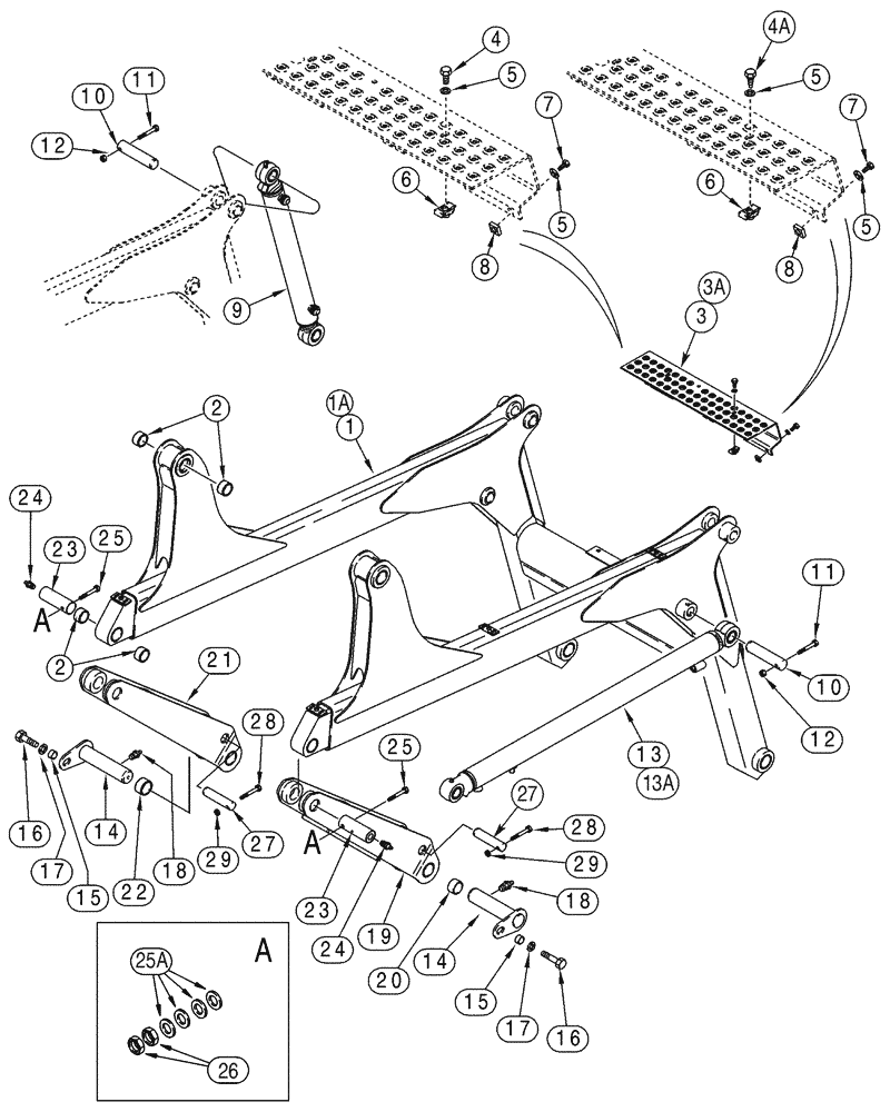 Схема запчастей Case 75XT - (09-01) - FRAME - LOADER LIFT (09) - CHASSIS