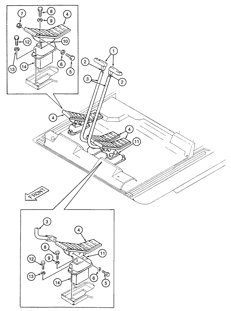 Схема запчастей Case 9060 - (6-12) - TRACK DRIVE CONTROLS (06) - POWER TRAIN