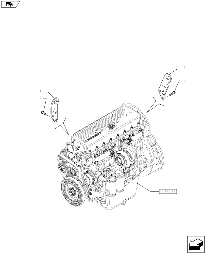 Схема запчастей Case F3AE0684S E914 - (10.012.04) - HOOKS - ENGINE (10) - ENGINE