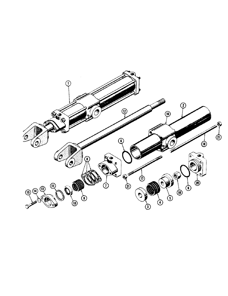 Схема запчастей Case 800 - (234) - 70743 AND 70744 DOZER LIFT HYDRAULIC CYLINDERS (07) - HYDRAULIC SYSTEM