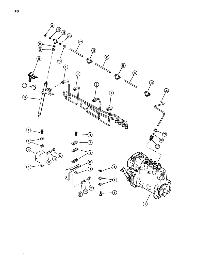 Схема запчастей Case 850B - (070) - FUEL INJECTION SYSTEM, 336BD AND 336BDT DIESEL ENGINES (02) - FUEL SYSTEM