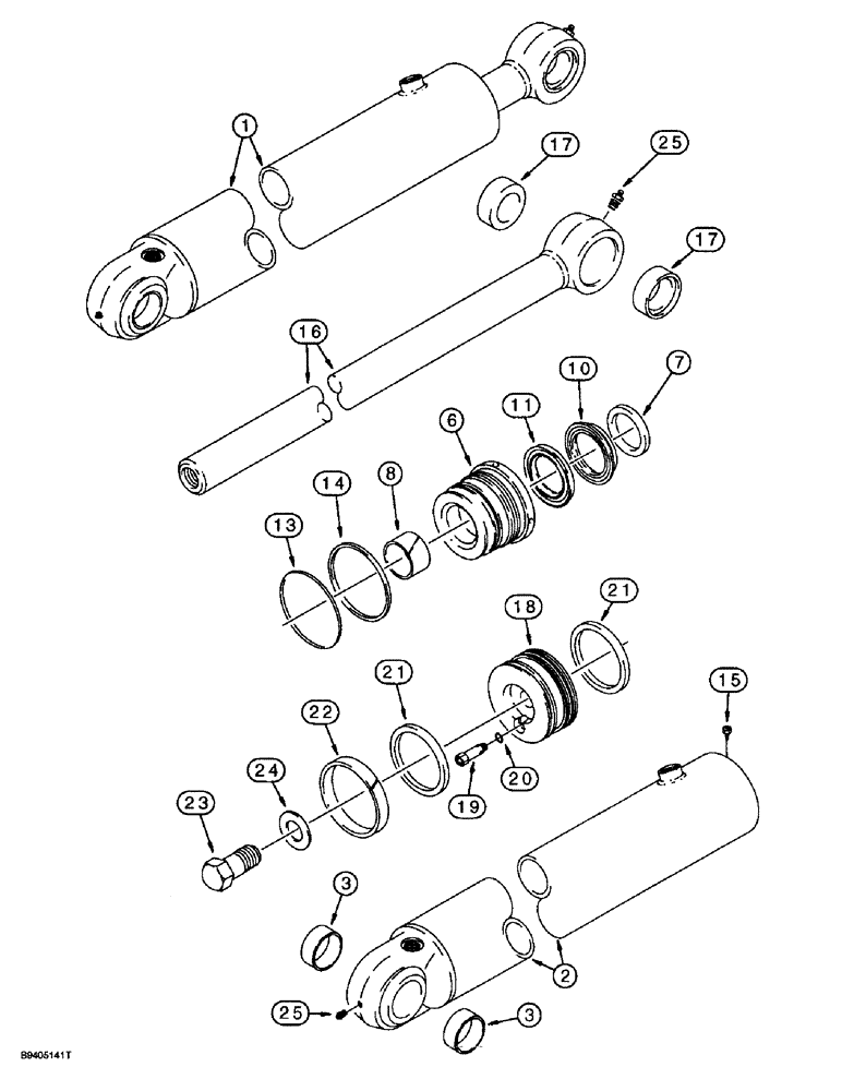 Схема запчастей Case 580SL - (8-160) - BACKHOE BOOM CYLINDER (08) - HYDRAULICS