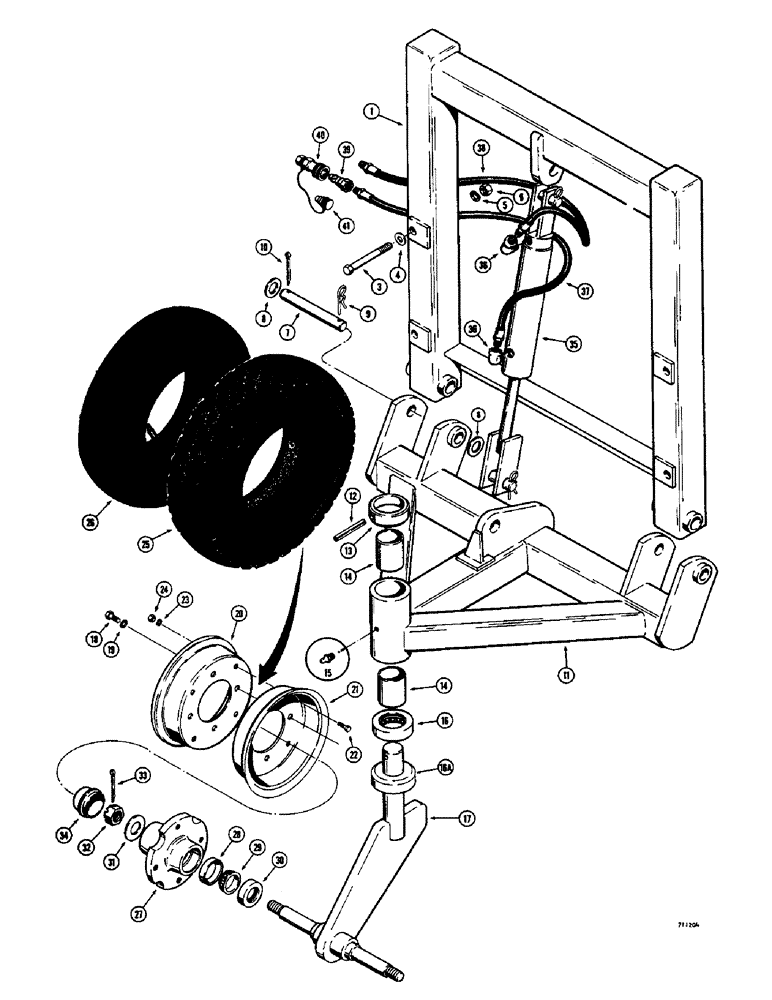 Схема запчастей Case 1700-SERIES - (226) - CASTER WHEEL (89) - TOOLS