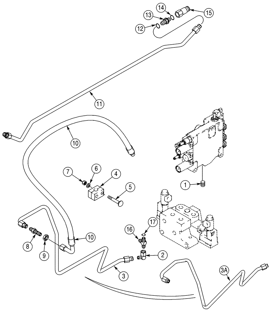 Схема запчастей Case 90XT - (08-48) - HYDRAULICS, ATTACHMENT HIGH FLOW, GEAR, NORTH AMERICAN MODELS -JAF0320049, EUR. MODELS -JAF0274261 (08) - HYDRAULICS