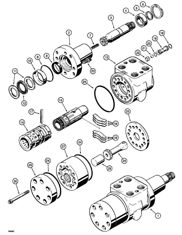 Схема запчастей Case 780 - (156) - D81605 STEERING CONTROL VALVE (05) - STEERING