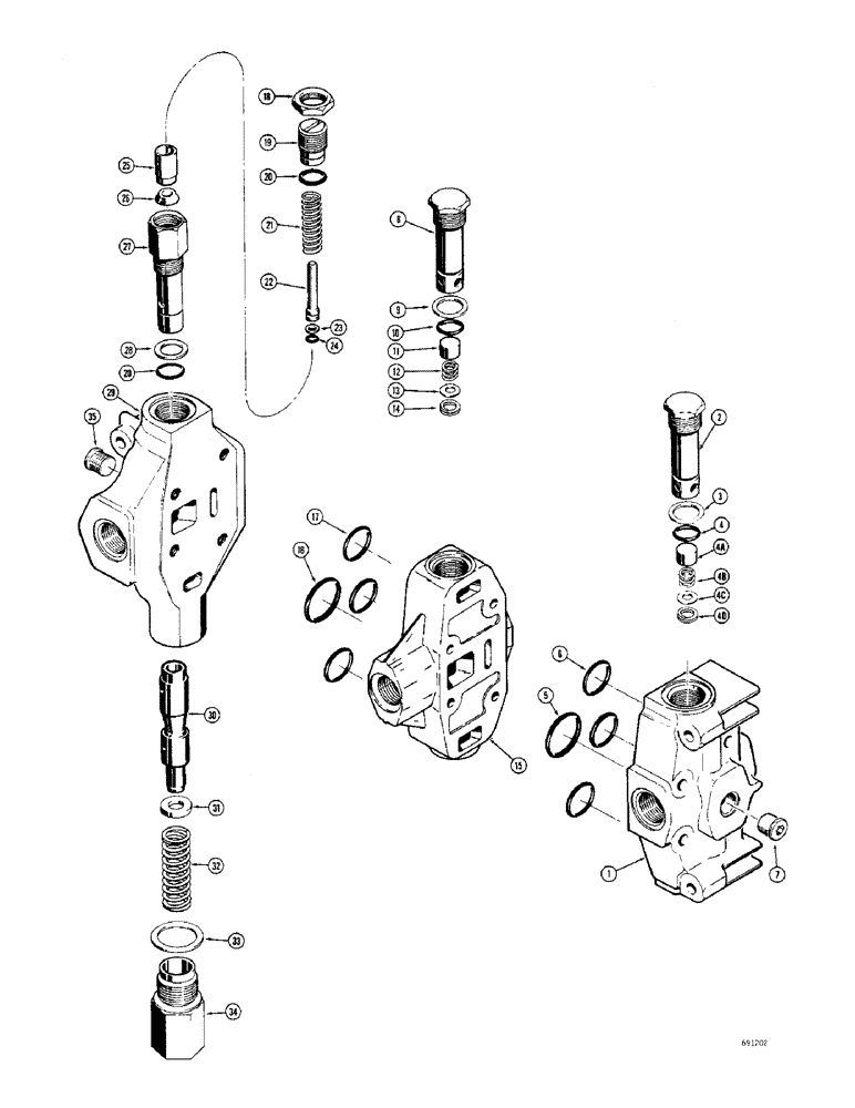 Схема запчастей Case 680CK - (244) - L32692 BACKHOE INLET SECTION - END, D47621 BACKHOE INLET (35) - HYDRAULIC SYSTEMS