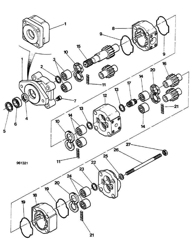 Схема запчастей Case 580G - (566) - HYDRAULIC PUMP - COMMERCIAL HYDRAULICS (09) - CHASSIS/ATTACHMENTS