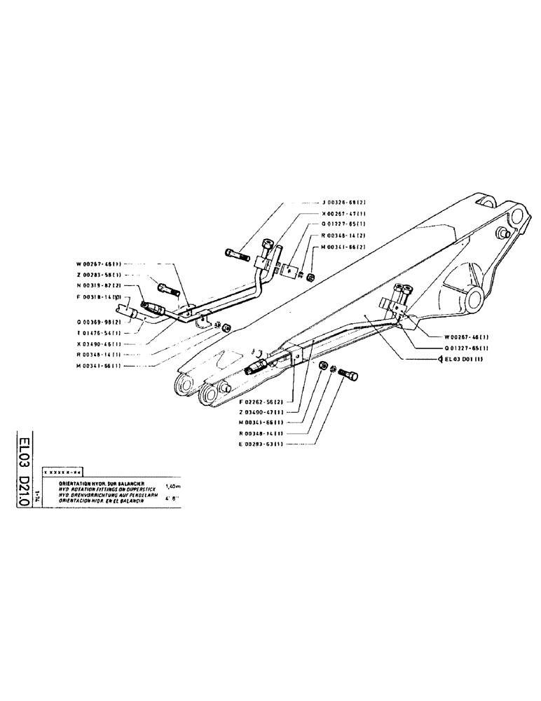 Схема запчастей Case LC80M - (109) - HYD. ROTATION FITTINGS ON DIPPERSTICK 