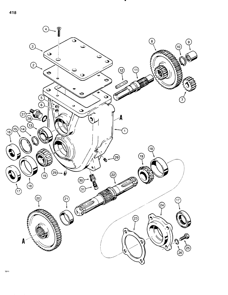 Схема запчастей Case SD100 - (418) - H666875 HYDRA-BORER GEARBOX (89) - TOOLS