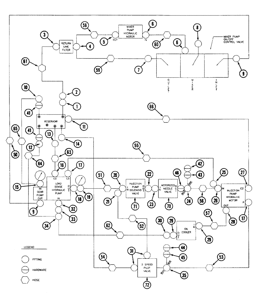 Схема запчастей Case BPDHP335 - (09-27) - BPDHP335 HYDRAULIC CIRCUIT 