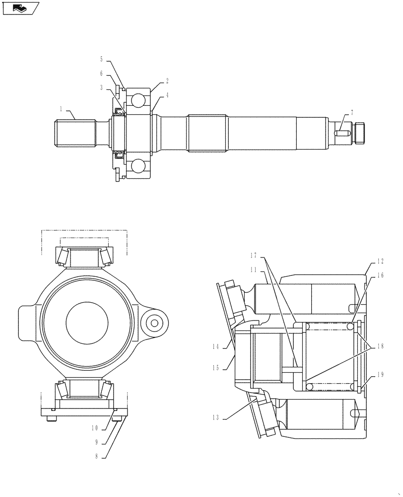 Схема запчастей Case CX55BMSR - (01-016[03]) - POWER TAKE-OFF ASSY (COOLER) (35) - HYDRAULIC SYSTEMS