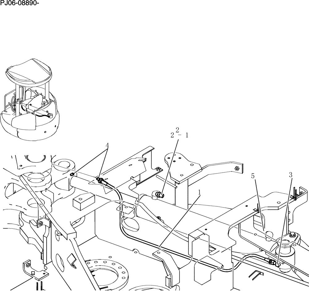 Схема запчастей Case CX50B - (077-01[1]) - HYD LINES, CYLINDER SWING (35) - HYDRAULIC SYSTEMS