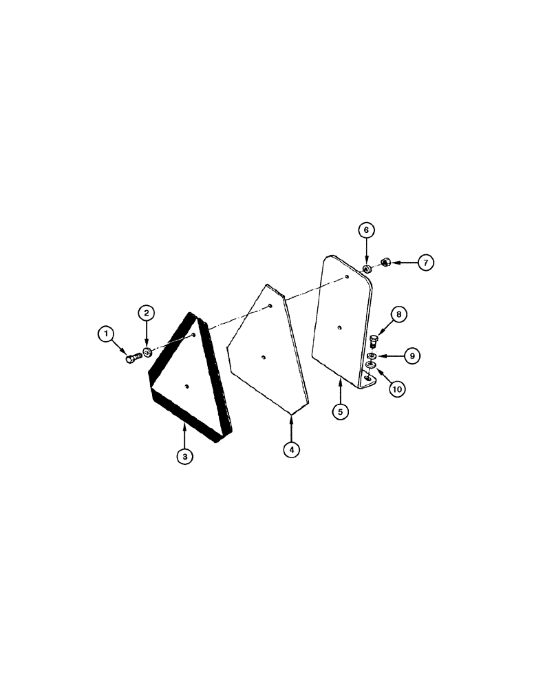 Схема запчастей Case 885 - (09-104[01]) - SAFETY TRIANGLE SIGN - ASSEMBLY (OPTIONAL) (09) - CHASSIS/ATTACHMENTS