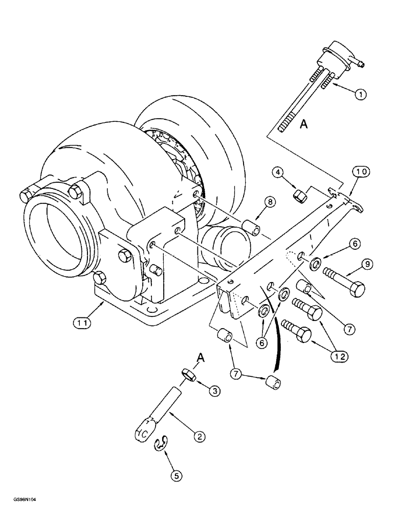 Схема запчастей Case 721B - (2-23C) - WASTEGATE ACTUATOR, 6T-830 EMISSIONS CERTIFIED ENGINE, LOADER P.I.N. JEE053200 & AFTER (02) - ENGINE