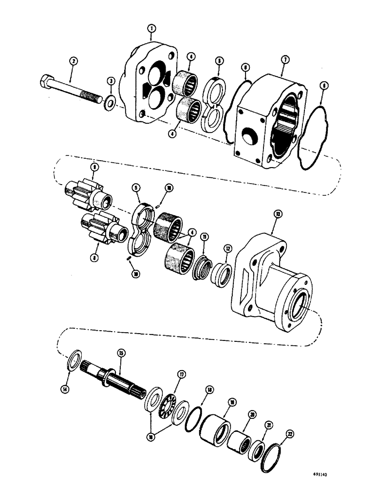 Схема запчастей Case W8E - (268) - A19032 HYDRAULIC PUMP (08) - HYDRAULICS