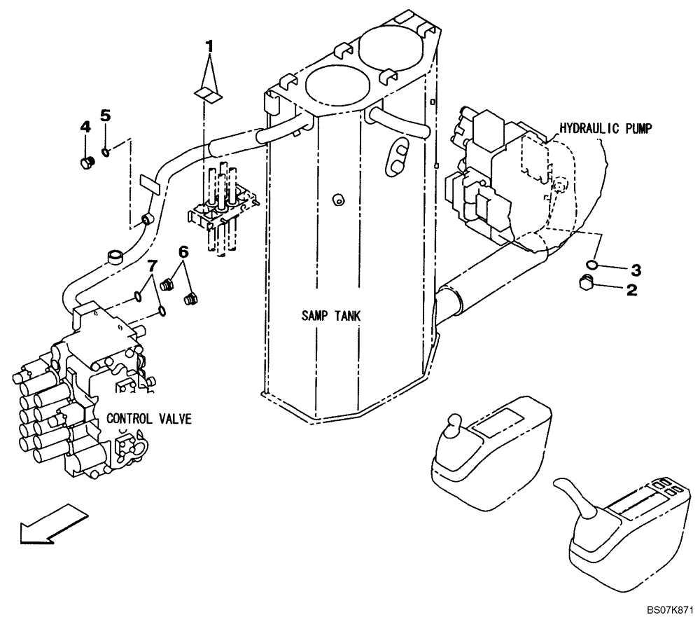 Схема запчастей Case CX225SR - (08-38) - PLUG (08) - HYDRAULICS