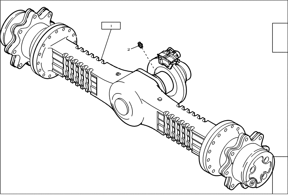 Схема запчастей Case 321D - (02.061[2988861000]) - FRONT AXLE & CONNECTOR (STANDARD) (25) - FRONT AXLE SYSTEM