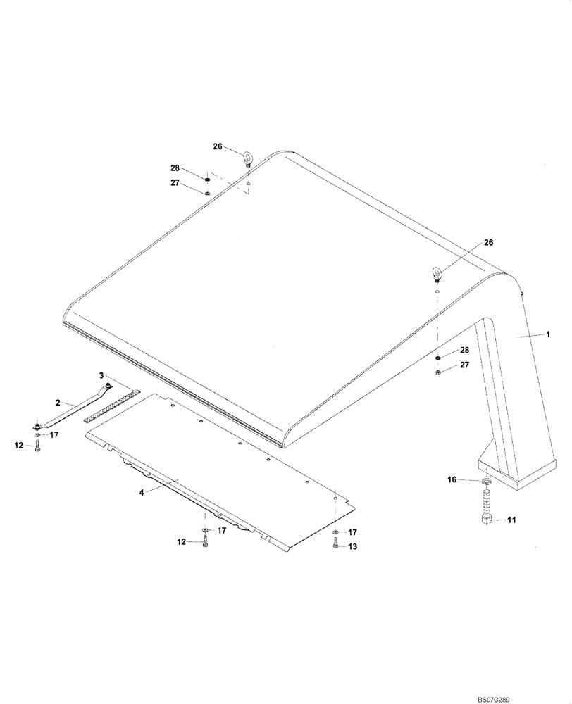 Схема запчастей Case SV212 - (12-021-00[02]) - CHASSIS - ROPS - FOPS INSTALLATION (GROUP 572) (ND106517) (09) - CHASSIS/ATTACHMENTS