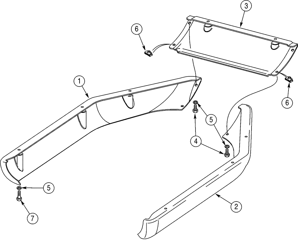 Схема запчастей Case 521D - (09-33) - COVERS - CAB AND CANOPY, LOWER (09) - CHASSIS