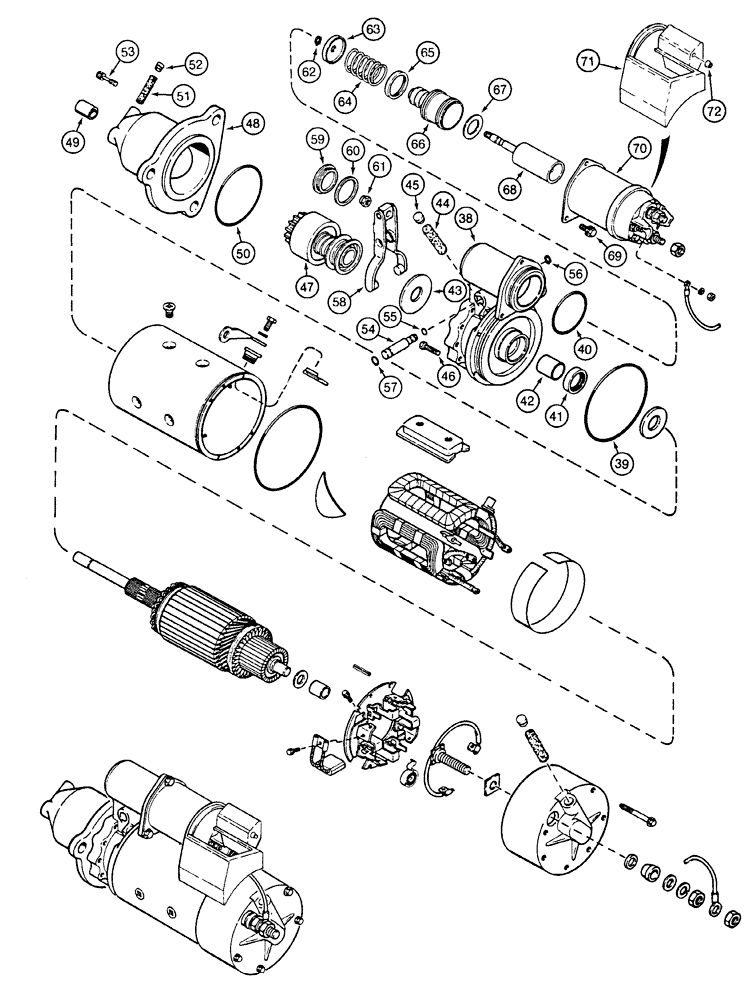 Схема запчастей Case 9040 - (4-06) - STARTER ASSEMBLY (04) - ELECTRICAL SYSTEMS