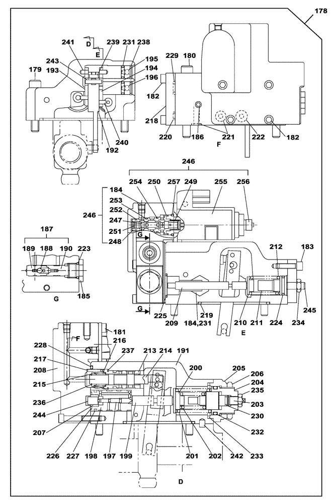 Схема запчастей Case CX210C LC - (35.350.02[02]) - HIGH PRESSURE PUMP - REGULATOR - STANDARD (35) - HYDRAULIC SYSTEMS